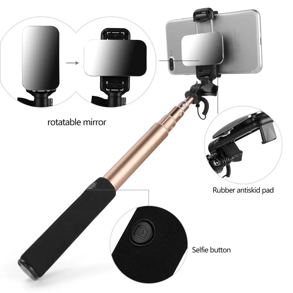 Duszake E4 Bluetooth палка для селфи монопод с зеркалом заднего мини штатив смартфонов iPhone