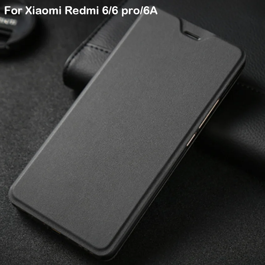 Чехол для Xiaomi Redmi 6 откидной 7 7a кожаный пластиковый защитный чехол чехлы оболочка
