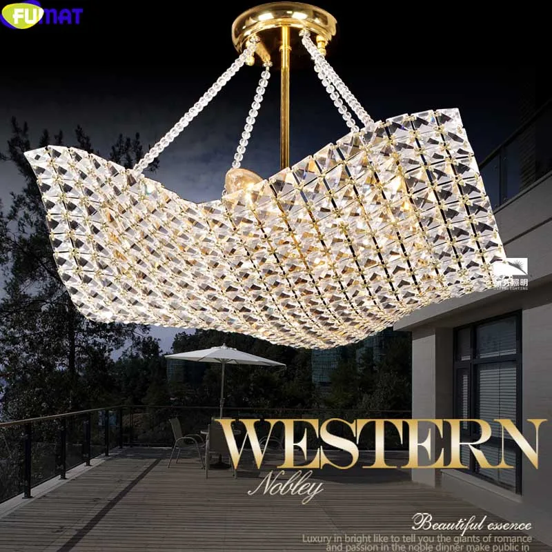 Светодиодная люстра FUMAT Современный хрустальный светильник в форме парашюта для