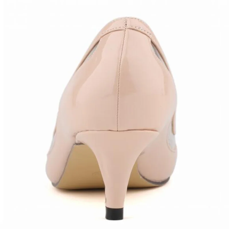 XingDeng/женские пикантные прозрачные вечерние туфли на высоком каблуке с острым