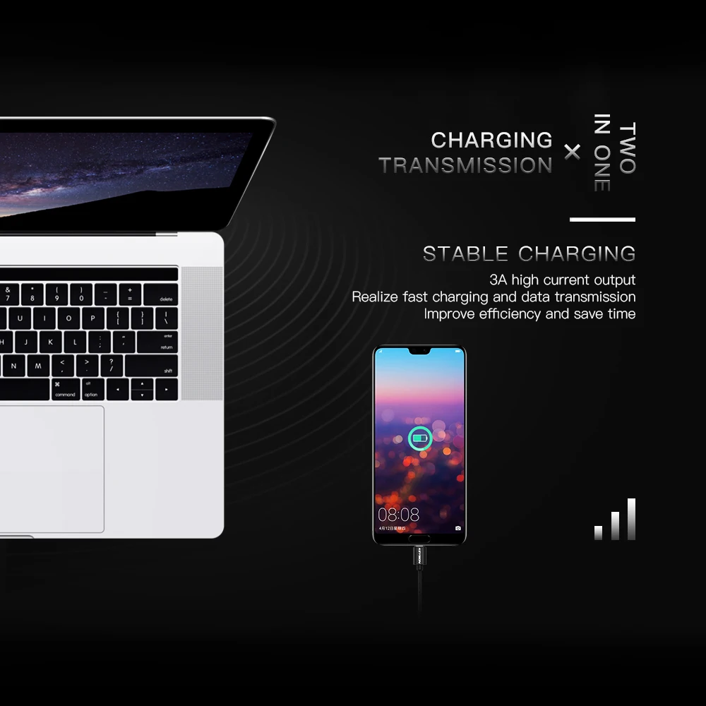 Кабель KEYSION USB Type C для Xiaomi Redmi Note 7 mi9 usb-кабель Samsung S9 провод быстрой зарядки кабель