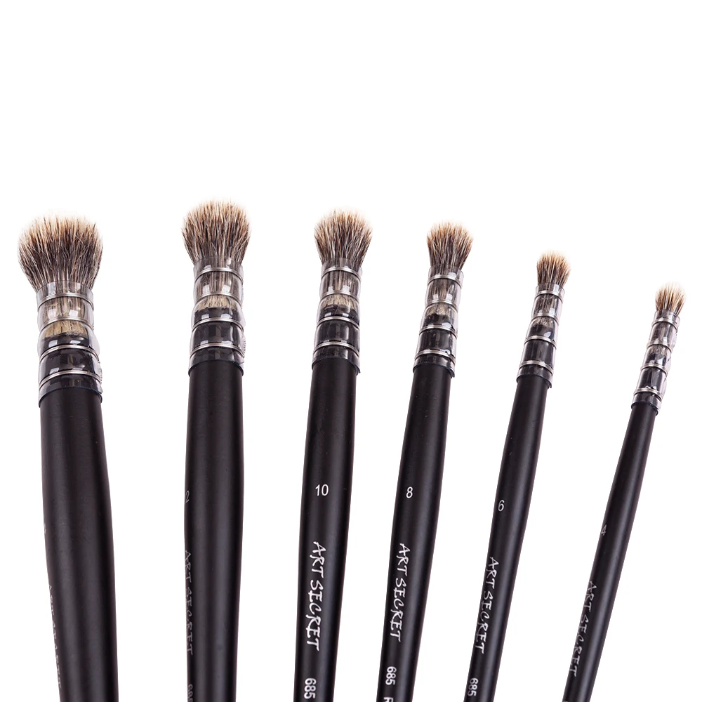 Кисть ArtSecret 685R для рисования Высококачественная ручка из натурального барсука с