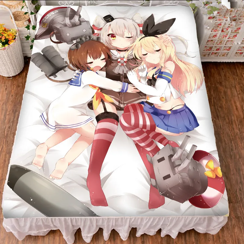 9 Аниме Kantai Коллекция KanColle персонажи сексуальная девушка Kongo Nagato Shoukaku постельное белье из молочного волокна и фланелевое одеяло 150x200 см - Цвет: 9