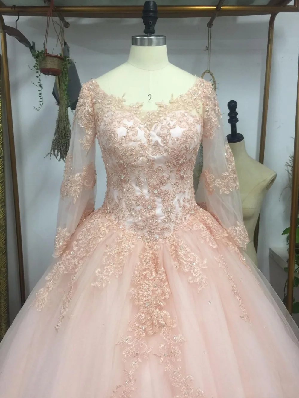 Светло-розовые платья Quinceanera одежда с длинным рукавом бальное платье принцессы Сладкие 16 день рождения милые девушки Пром вечерние особых случаев Go