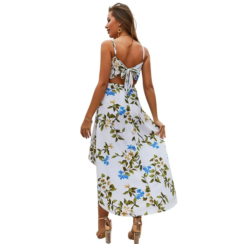 Большие размеры длинное платье 2019 женское летнее свободное пляжное с открытой