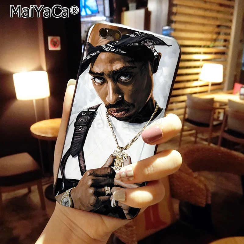 MaiYaCa 2pac Tupac и Biggie роскошный качественный черный силиконовый мягкий чехол для телефона для iPhone 8 7 6S Plus X 5S SE 11pro max Coque Shell