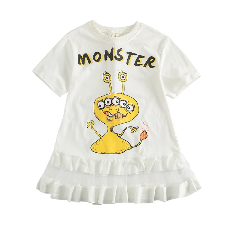 Модные детские летние платья для девочек-подростков 2020 Школьное белое