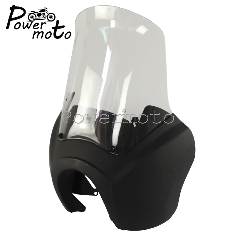 Прозрачный/Дым мотоцикл 1" ветровой щиток передний обтекатель для Harley Dyna Fat Bob Wide Glide FXR FXD 1987