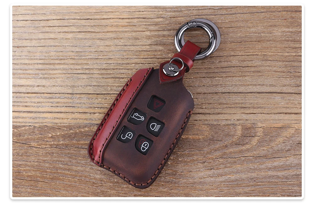 Чехол для ключей KEYYOU, брелок для ключей от автомобиля, брелок для Land Rover Range Rover Evoque, чехол для ключей с 4 5 кнопками, кожаный чехол для ключей