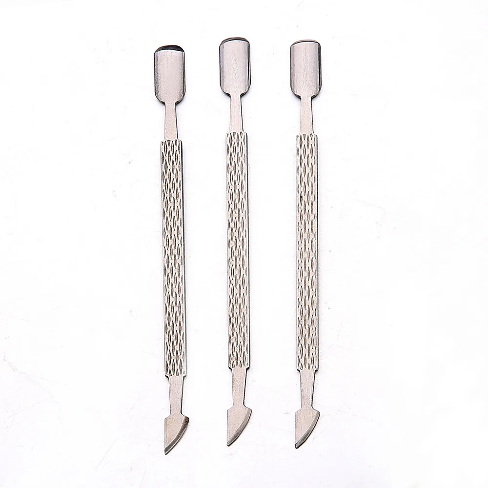 1PC Nail Art Cuticle Pusher 2 Ways Stainless Steel Remover Dead Skin Manicure Tool 2U81018 |