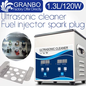 Granbo 1.3L ультразвуковой распылитель топлива очиститель труб 120 Вт Мощность горячей воды Очистка ванны масло сопло свечи зажигания небольшие инжекторы запчасти