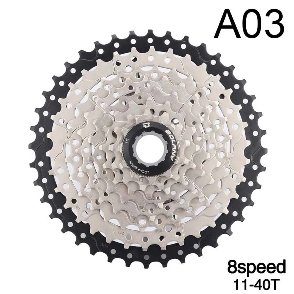 8speed 11-40T BOLANY MTB кассета 8 S/9 S/10 S/11 S/12 S 11-25 28 32 40 42 46 50 52T звездочки свободного хода широкий коэффициент горный велосипед аксессуары - Цвет: 8speed 11-40T