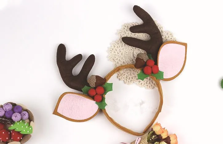 Фетровая повязка на голову сделай сам с надписью Merry Christmas украшение для
