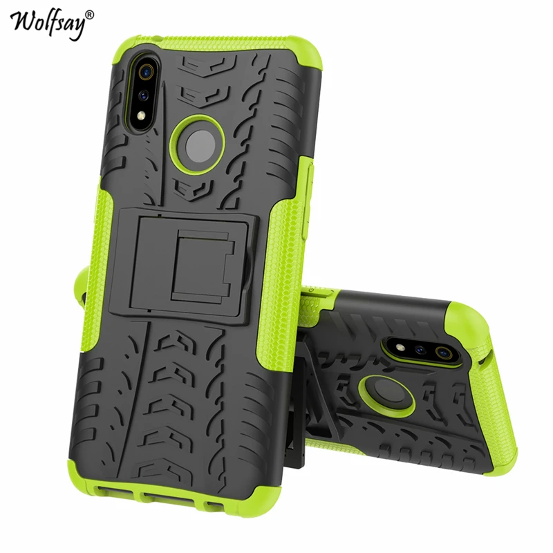 Green Чехол для Oppo Realme 3 Pro чехол противоударный резиновый жесткий защитный чехол Oppo Realme 3 Pro Чехол Oppo Realme X 3 Pro RMX1851 - Цвет: Green
