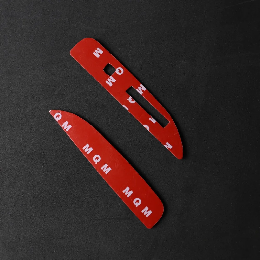 

For Ford Mustang 2015 2016 2017 2pcs Carbon Fiber Interior Side Gear Shift Panel Strip Decor Cover Sticker Trim