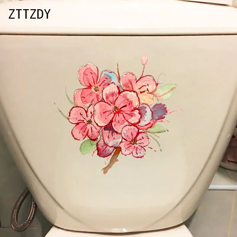 ZTTZDY 22 6*21 2 см Гортензия мультфильм ванная комната Декор Наклейка на стену
