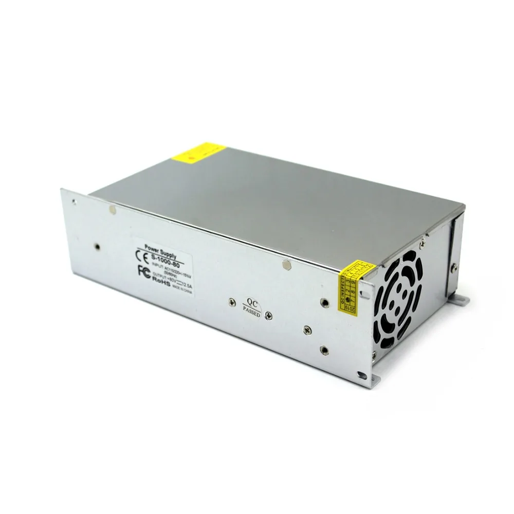 AC-DC 80V переключатель питания 12.5A адаптер AC110V 220V трансформатор DC80V 1000W драйвер