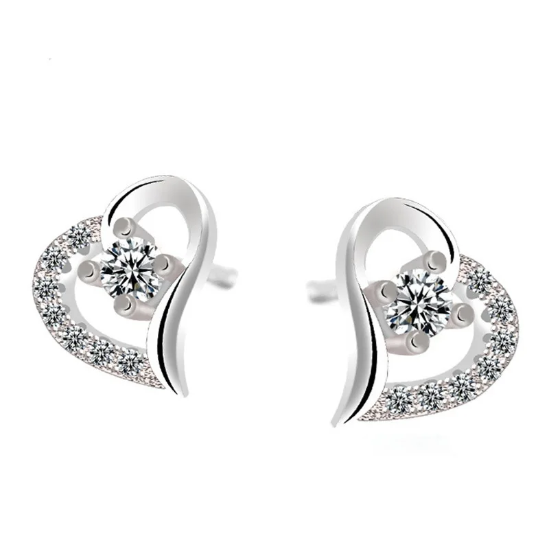 Free shipping 925 sterling silver earrings are ladies carefully shaped ear jewelry wish Sterling Silver Stud wholesale | Украшения и