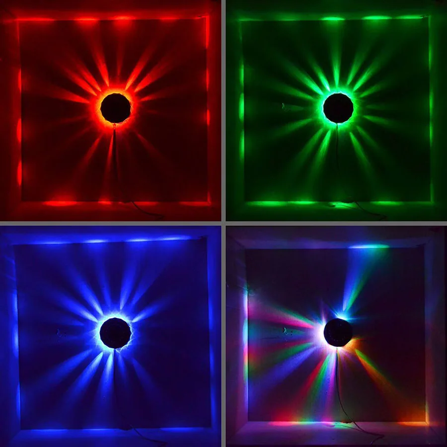 Мини 48 светодиодов 8 Вт RGB Подсолнечник лазерный проектор светильник ing Дискотека Сценический светильник бар DJ звуковой фон Настенный светильник лампа для рождественской вечеринки