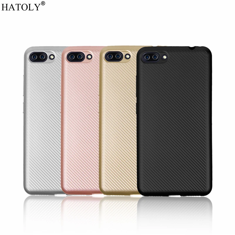 Чехол HATOLY для Asus ZenFone 4 Max ZC554KL Zenfone Ультратонкий Мягкий ТПУ/углеродное волокно