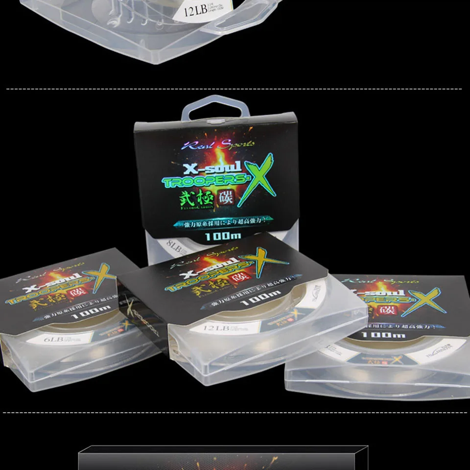 TSURINOYA Troopers-X фторуглеродная леска, леска из углеродного волокна, 6-12 фунтов, устойчивая к истиранию