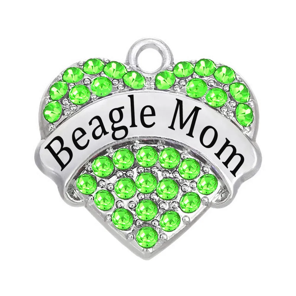 Металлические подвески с именем сердца Бигль мама для домашних животных