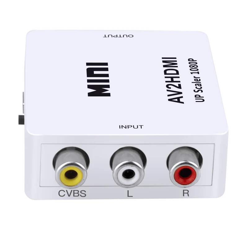 Мини AV в HDMI видео конвертер коробка AV2HDMI RCA CVBS адаптер для HD ТВ PS3 PS4 PC DVD Xbox проектор