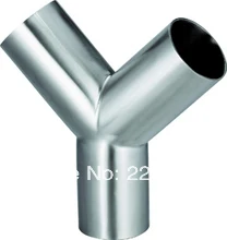 

New arrival Stainless Steel SS304 weld OD 57mm Sanitary 3 ways Y Pipe Fitting