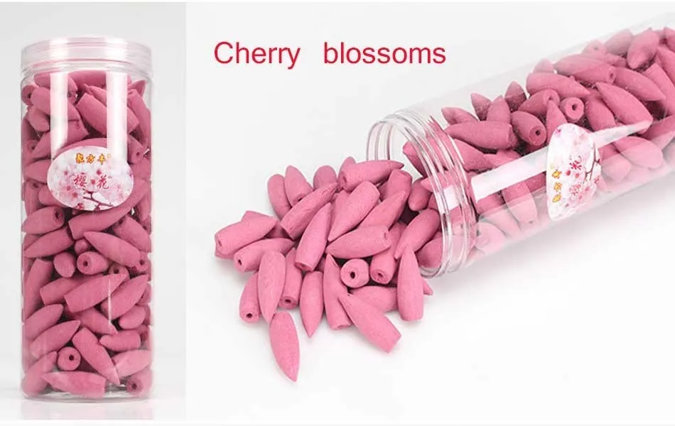 CHERRY BLOSSOMS Большая Емкость 15 видов аромата курильница для благовоний конусы 168 шт коробка упакована для водопада Курильница запах природы - Цвет: CHERRY BLOSSOMS