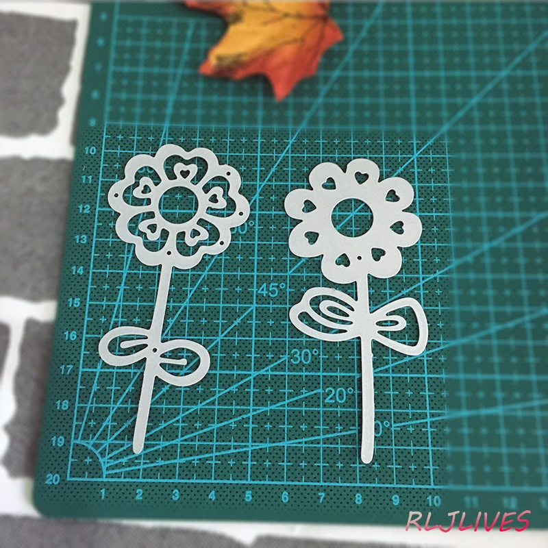 2 шт./компл. трафареты для резки металла в виде цветка рукоделия/фотоальбома