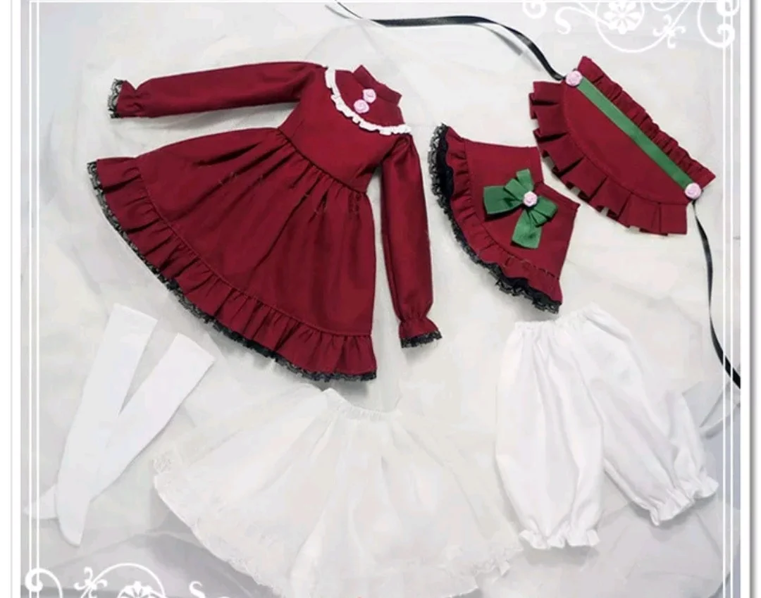 Estartek XD012 по индивидуальному заказу, ручная работа, 1/6th Rozen Maiden Shinku Платье Аниме Костюм для BJD Кукла фигурку Косплэй "сделай сам"