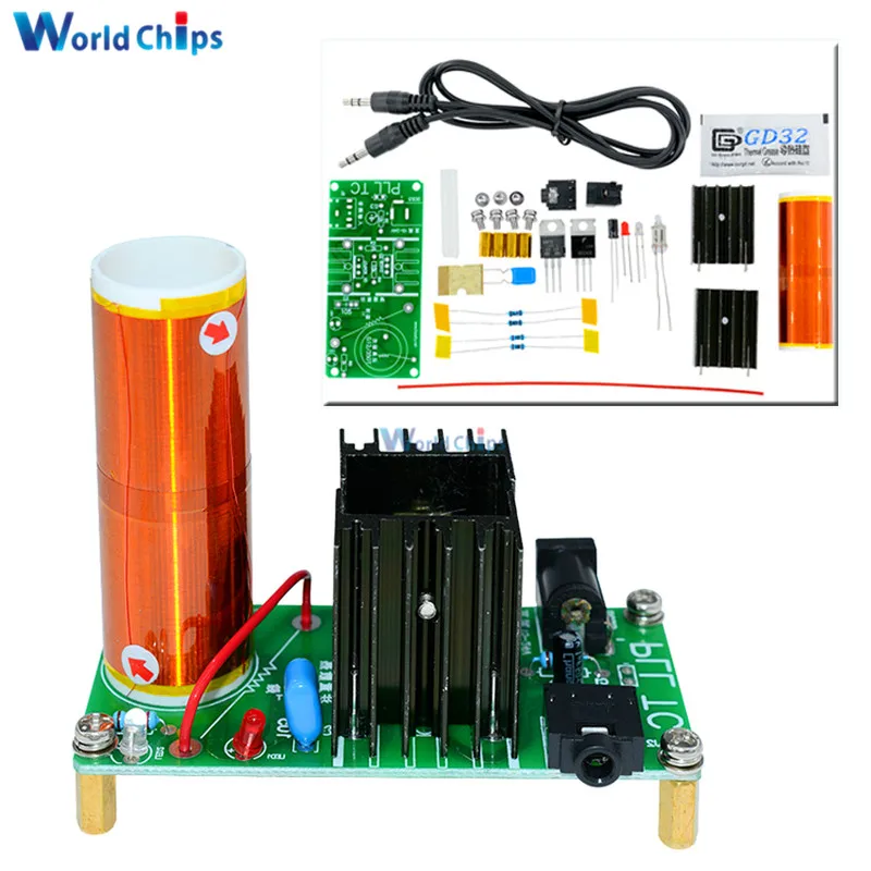 15W Mini плазменный динамик с катушкой Тесла Kit Music Wireless плата трансмиссии Module DC 15 24V
