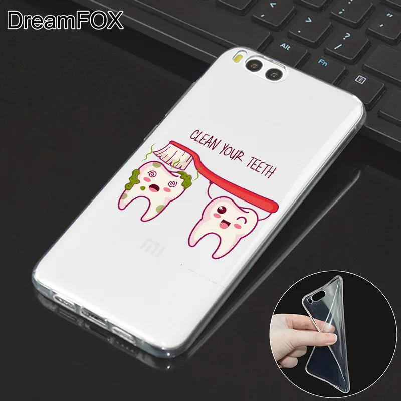 DREAMFOX L508 мультфильм зубы силиконовый чехол-накладка из мягкого ТПУ чехол крышка
