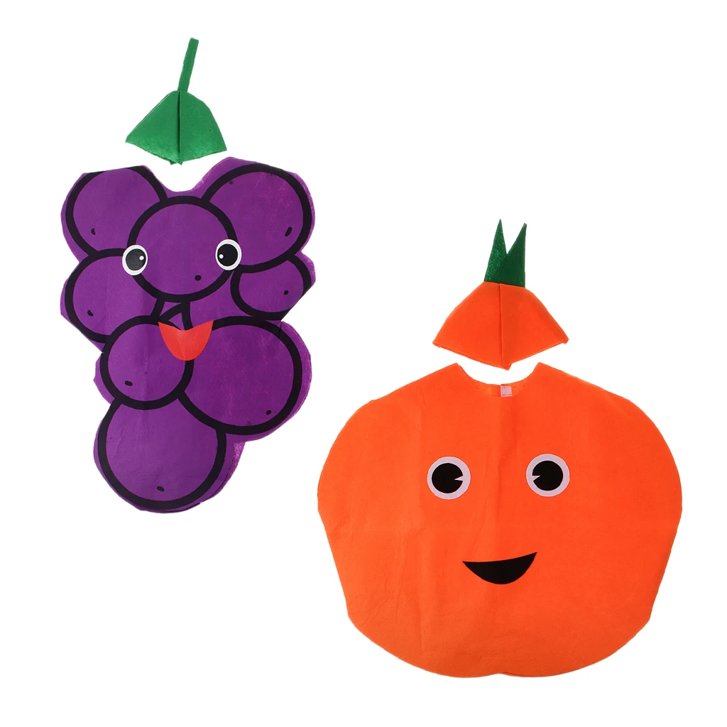 2 комплекта для мальчиков и девочек нетканые материалы фрукты виноград костюм