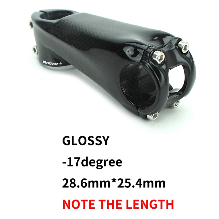 glossy ULLICYC 3 k полный углерода ШТОК дорога велосипед Велоспорт руль стволовых 31,8 мм 25,4 мм горный велосипед Вилка стволовых 28,6 мм 50-120 мм LGC66 - Цвет: glossy