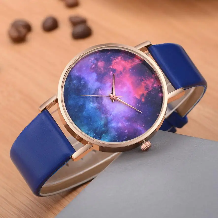 Модные женские часы Nebula, Вселенная Галактика, часы с кожаным ремешком, аналоговые кварцевые наручные часы, подарок, женские часы, Relogio Feminino