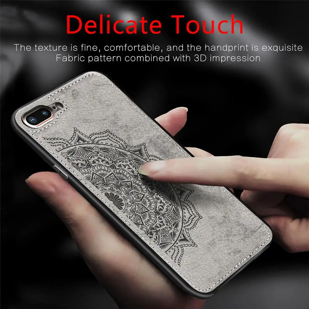 Роскошные ткань текстура противоударный телефон чехол для iPhone 8 Coque 7 6s 6 Plus