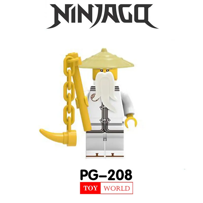Мастер у Ninjago фильм лорд гармадон Flashback Нья Акула армия рыболов большой белый N POP
