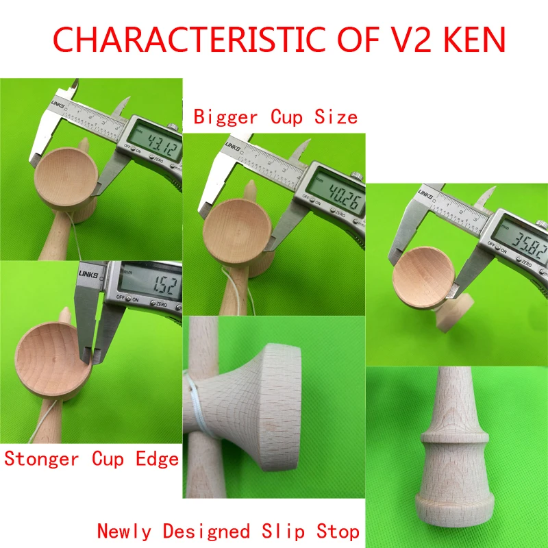 VIVEWOOD Kendama Красная резиновая Тама обновленная версия Ken из бука 2 0 Кен 18 см