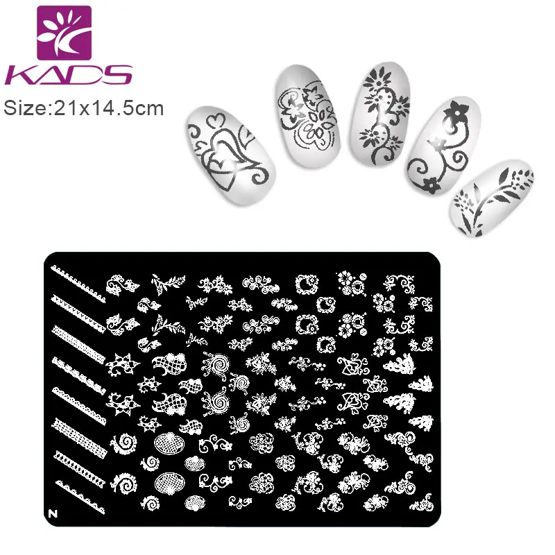 KADS 1 Шт. Nail Art Тиснения Плиты Штамповка Лак Для Ногтей Konad Штамповки Искусства