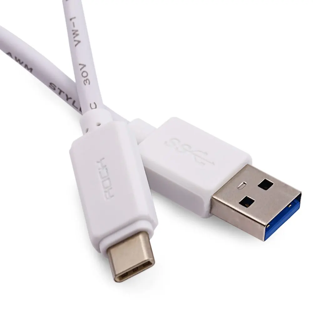 100CM Rock USB 3.0 Type C Cable Data Sync Quick Charge Line Cord For Nexus 5X 6P OnePlus 2 ZUK Z1 Xiaomi 4C MX5 Pro | Электроника