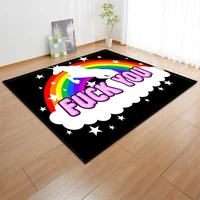 rainbow unicorn pattern rugs children cartoon home decor carpets for living room bedroom area rug kidsbaby room play crawl mat