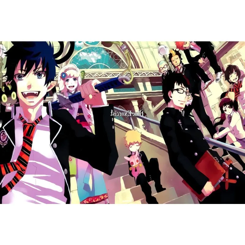 Туфли для косплея Blue Exorcist холст ткань тканевый плакат пользовательские граффити