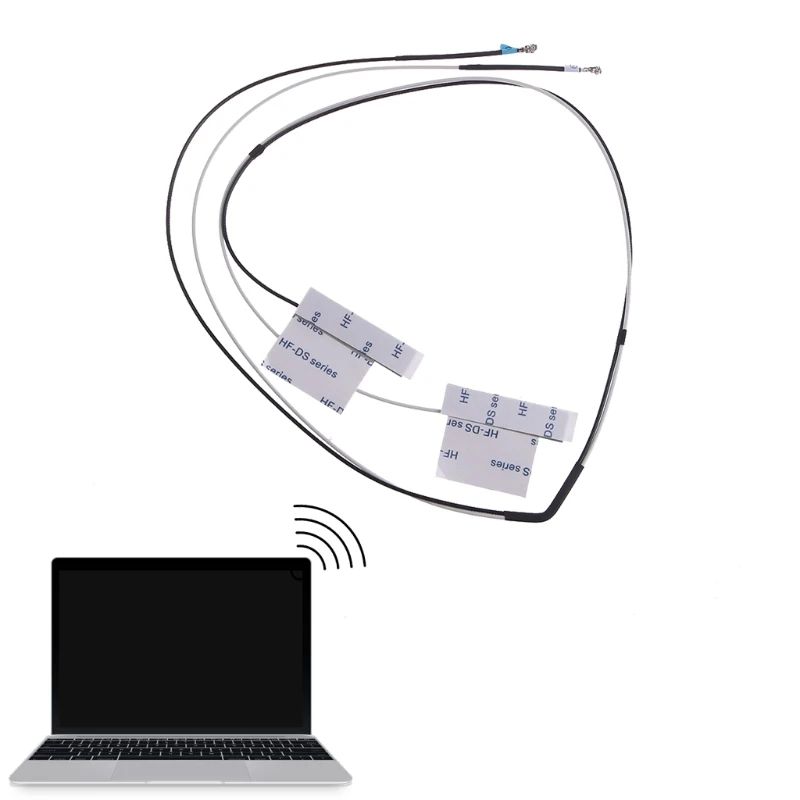 1 пара Универсальный ноутбук мини PCI E беспроводной Wifi Внутренняя антенна черный +