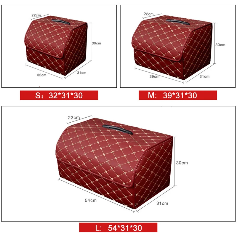 LUNDA автомобильный багажник коробка Складной органайзер для хранения искусственная кожа высокая емкость
