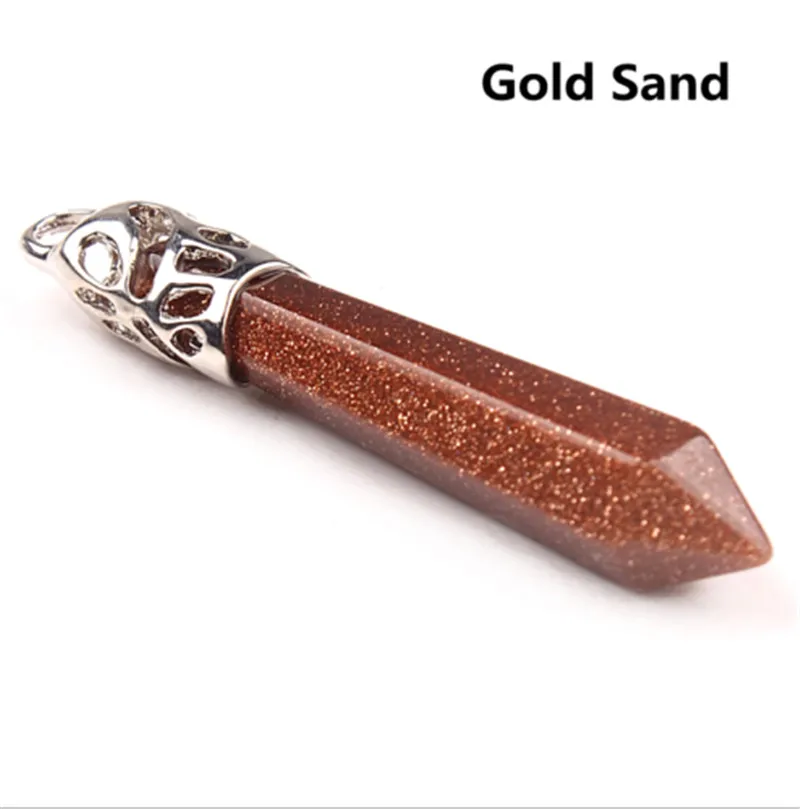 Натуральный гексагональный кулон с острым носком Рейки Чакра ювелирные изделия