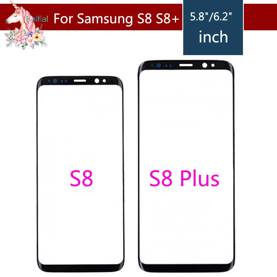 Для SAMSUNG Galaxy S8 G950 G950F Plus G955 S9 Note 8 N950F N950 передняя внешняя панель стеклянный объектив