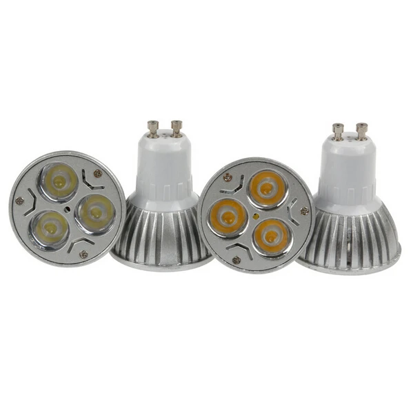 10 шт./лот 9 Вт 12 15 LED GU10 светодиодные лампочки теплый белый/холодный белый 60