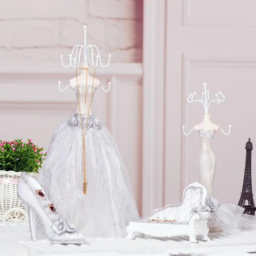 Органайзер для дисплея ювелирных изделий Манекен платье серьги на высоком