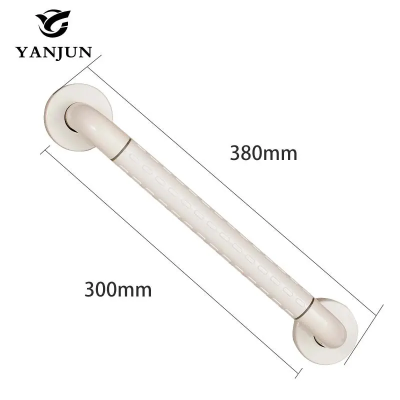 300mm Поручни для душа Yanjun Стандартные Пластиковые Поручни для ванной комнаты противоскользящие траплунговые аксессуары для ванной белый YJ - Цвет: 300mm